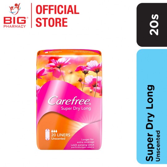 Carefree super Dry Long Unscented 20s