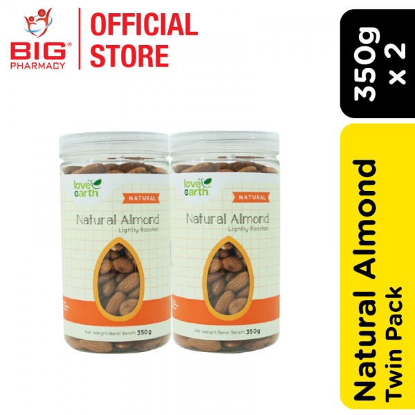 Love Earth Natural Raw Almond 350gx2 [EXP: 28-OCT-2024]
