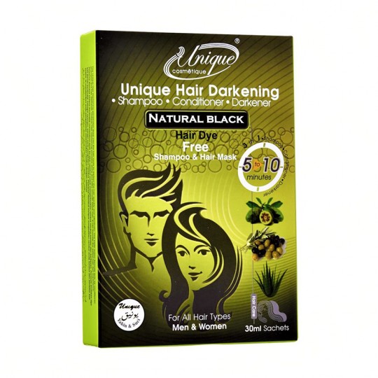 Unique Hair Darkening Natural Black 30ml 10s
