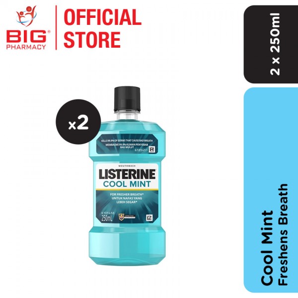 Listerine Mouthwash 250mlx2 Cool Mint
