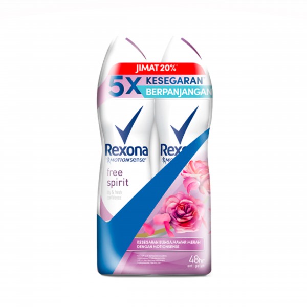Rexona Women Spray Free Spirit 2X150ml