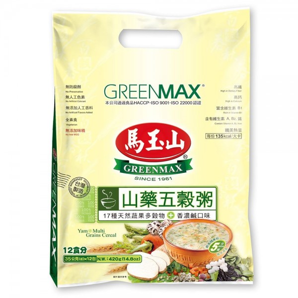 Greenmax Yam & Multi Grain Cereal 35Gx12s