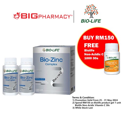 Biolife Bio-Zinc Complex 2X100s