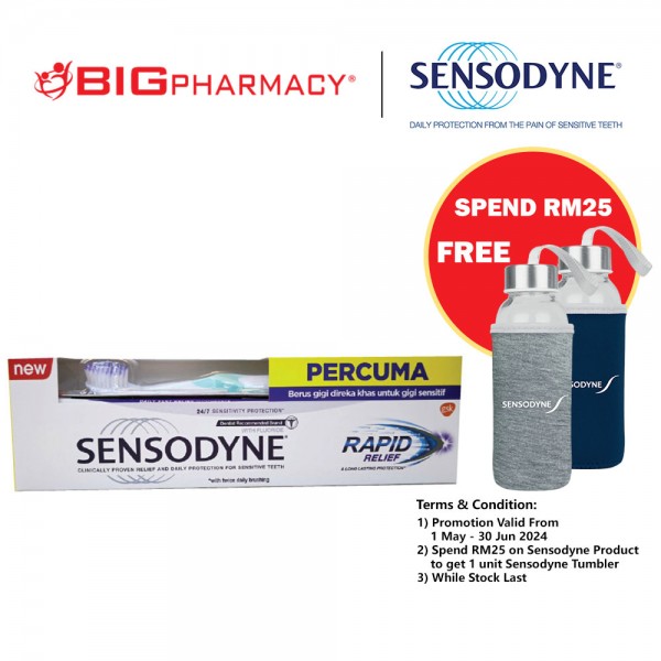 Sensodyne Toothpaste Rapid Relief 100g FOC Toothbrush