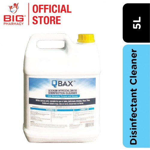 Qbax Sodium Hypochlorite Disinfecting Cleaner 5L