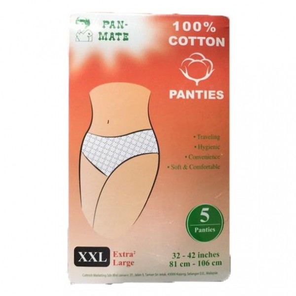 Pan-Mate 100% Cotton Panties Xxl 5s