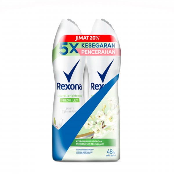 Rexona Women Spray Adv. Wht Fresh Lily 2X150ml