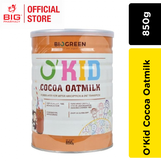 Biogreen Okid Cocoa Oatmilk 850g