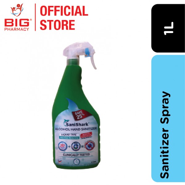 Sani Shark Hand Sanitizer Liquid Spray 1L