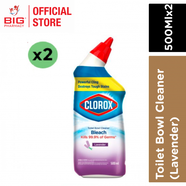 Clorox Toilet Bowl Cleaner With Bleach (Lavender) 500Mlx2