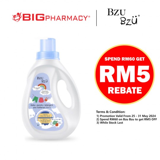 Bzu Bzu Baby Laundry Detergent and Softener 2-in-1 1L