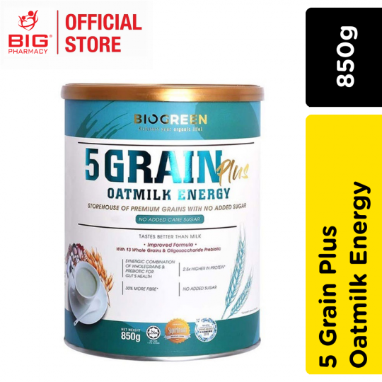Biogreen 5 Grain Oatmilk Plus Energy 850g