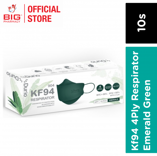 Durio (904) Kf94 4Ply Respirator (Emerald Green) 10S