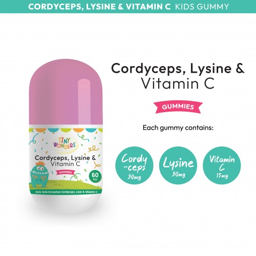 Tiny Wonders Gummy Cordyceps, Lysine & Vitamin C 60s