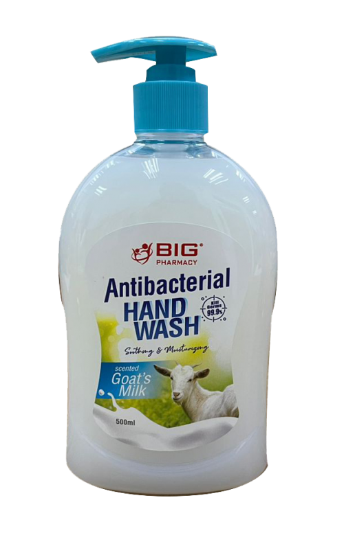 Big Anti-Bacterial Hand Wash Goats Milk Cream 500ml (GWP)
