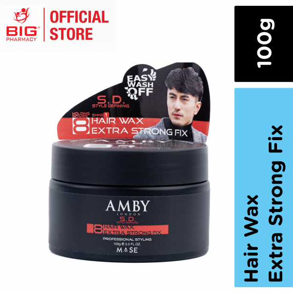 AMBY LONDON 8 HAIR WAX EXTRA STRONG FIX 100G