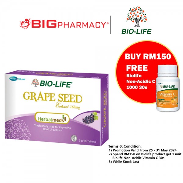 Biolife Herbalmeds Grape Seed Extract 3x10S