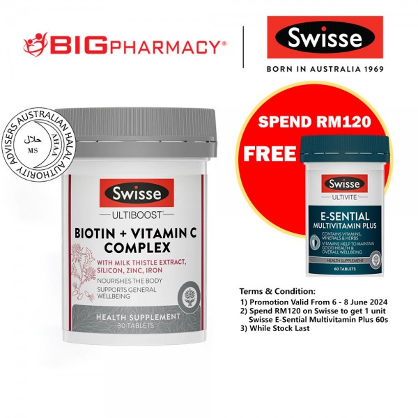 Swisse Ultiboost Biotin + Vitaminc c 30s