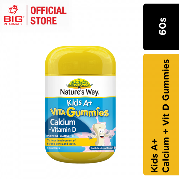 Natures Way Kids A+ Calcium + Vitamin D Gummies 60S