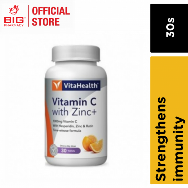 GWP Vitahealth Time Release Vitamin C With Zinc 30s
