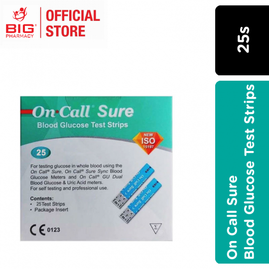 On Call Sure Sync Glucose Test Strips 25s