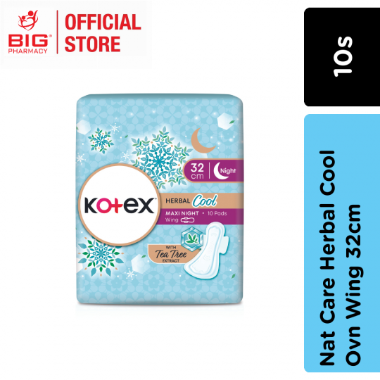 Kotex Nat Care Ovn Wing Herbal Cool 32cm 10s