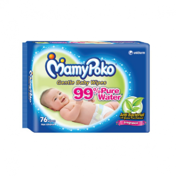 Mamypoko Baby Wipes A/Bac Frag 18X3