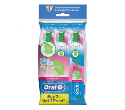 Oral-B T/Brush Cross Action Green Tea 3S Polybag