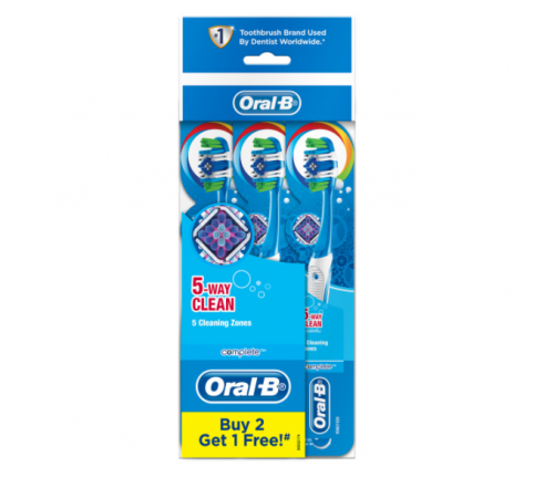 Oral-B T/Brush Complete 5 Way Clean (M) Poly 3s (B2F1)