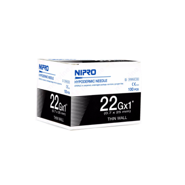 Nipro Needle 22Gx1" 100s
