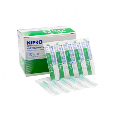 Nipro Needle 21Gx1" 100s