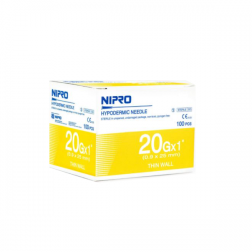Nipro Needle 20gx1"  100s