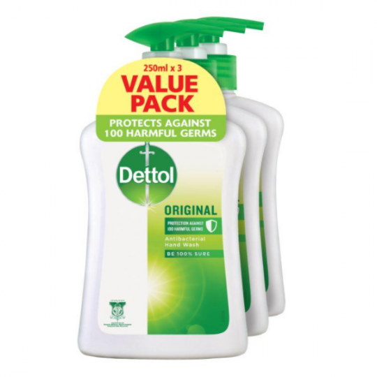Dettol Hand Soap Original 250ml x3