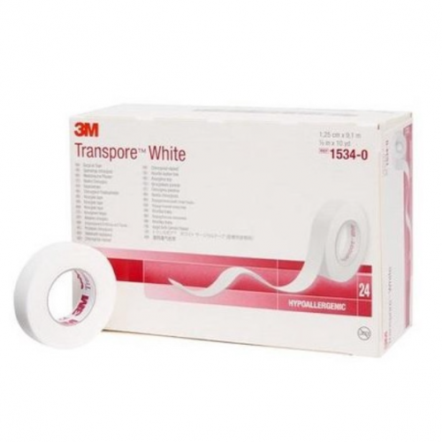 3M Transpore White (1534-0) 1/2 Inch X 10Yd 24s