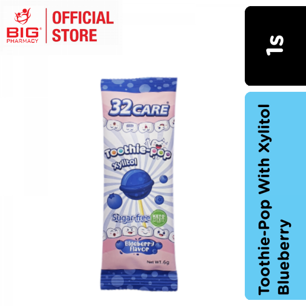 32Care Toothie-Pop With Xylitol Blueberry 1S