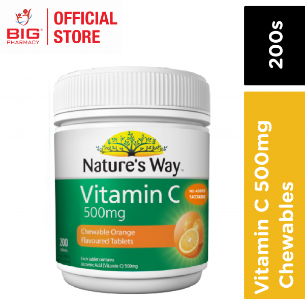 ROTATE - NATURES WAY VITAMIN C 500MG CHEWABLES 200S