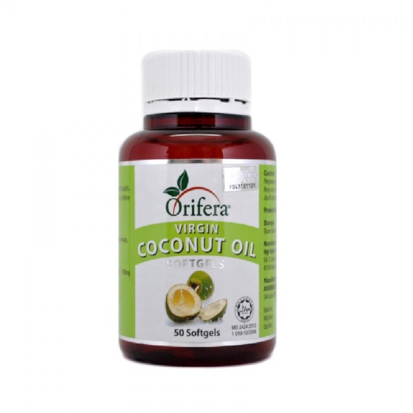 Orifera Virgin Coconut Oil softgels 1300mg 50s