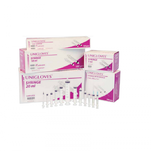 Unigloves Disposable syringe Luer slip 20ml 100s