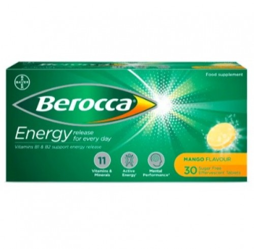 Berocca Effervescent Tablets (Mango) 15sx2 (FREE GIFT)