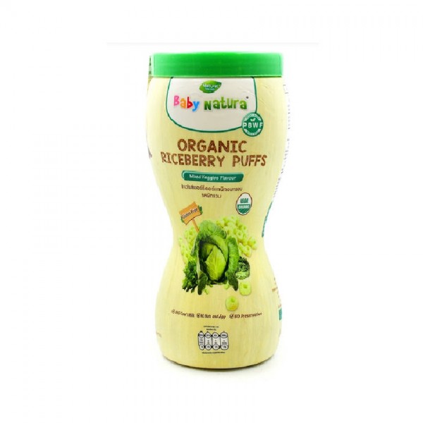 Baby Natura Organic Riceberry Puffs - Mixed Veggies 40g