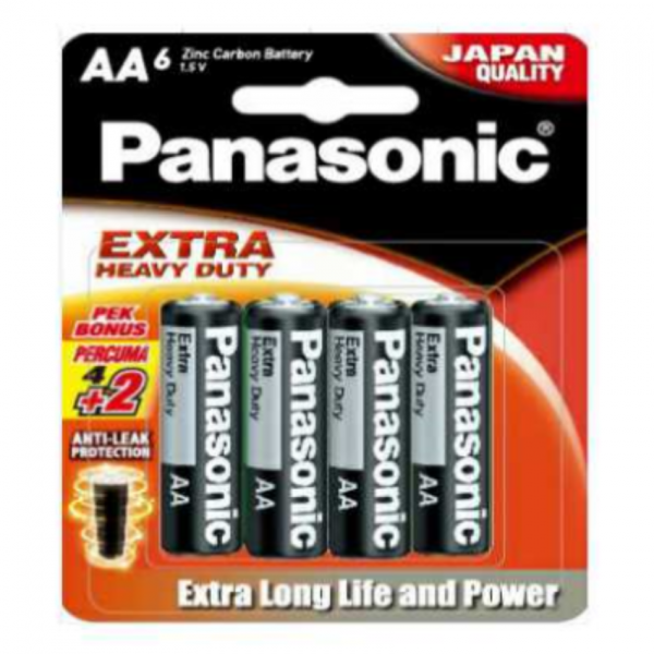 Panasonic Extra Heavy Duty AA (Um-3shd/4B+2) 4s+2s