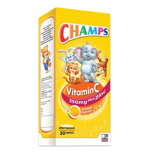 Champs Effervescent Vitamin C Plus Zinc 30s