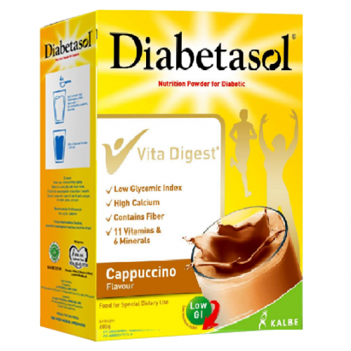 Diabetasol Milk 600g (Cappucino) Free Gift