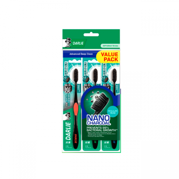 Darlie Toothbrush Charcoal Clean Regular Value Pack (S) 3S