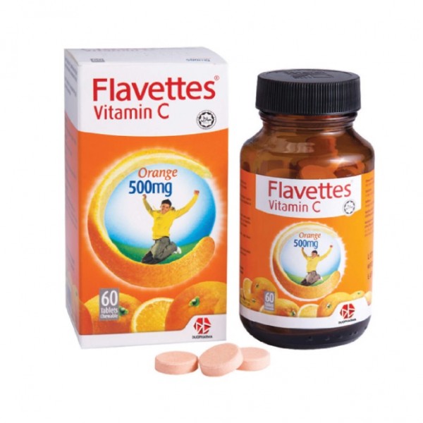 Flavettes Chewable Vitamin C 500mg (Orange) 60s