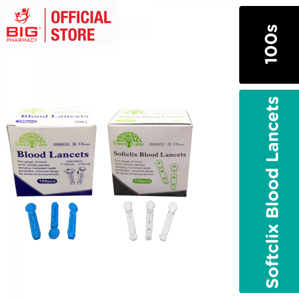 Tree's Care softclix Blood Lancets Flat Type 100s