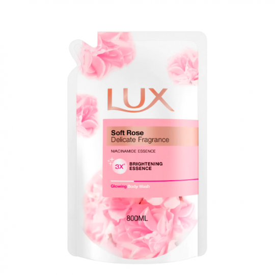Lux Body Wash Soft Rose 800Ml (Refill)