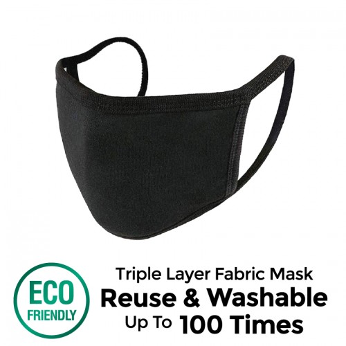 GWP - Offen 3 Ply Reusable Fabric Mask (Black - L size) 1s