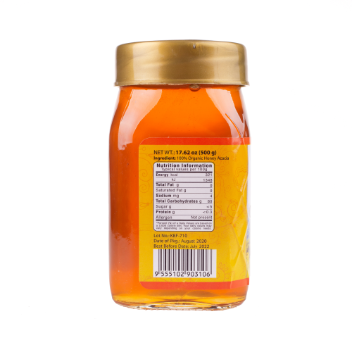 Radiant Organic Acacia Honey 500G