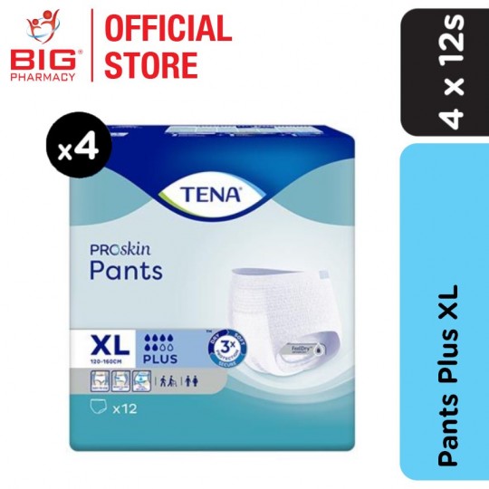 TENA PANTS PLUS XL 12S X 4